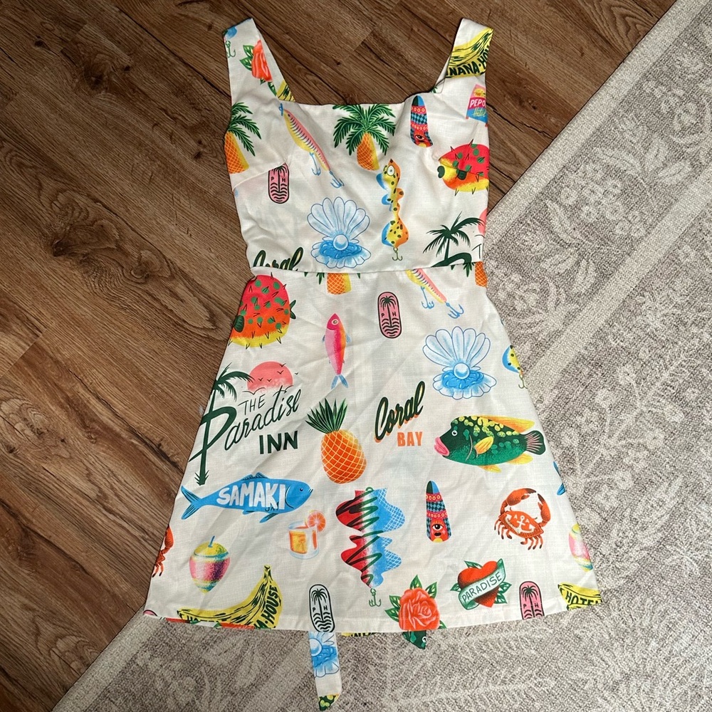 Alemais Samaki Square-Neck Mini Dress